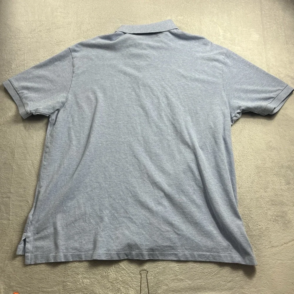 Polo Ralph Lauren Shirt Mens‎ 2XB Big Blue Golf Solid Short Sleeve Blue Pony
